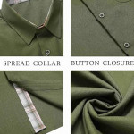 Men's Button Down Shirts Short Sleeve Casual Shirts Summer Beach Shirts ,Army Green