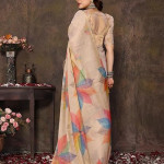 Women's Chanderi Floral Digital Print Chandheri Saree